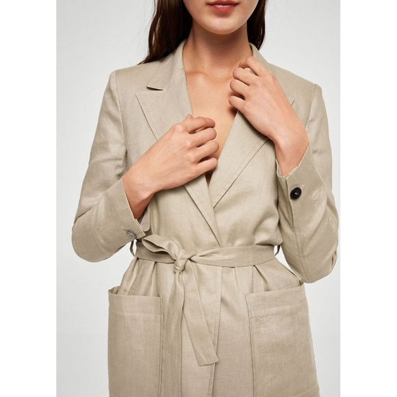 Mango Linen Beige Casual Suite - Picture 2 of 14